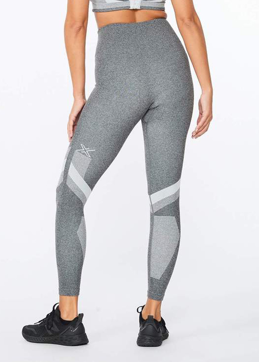 2XU Women's Motion Tech Tights - Grey Marle-554595