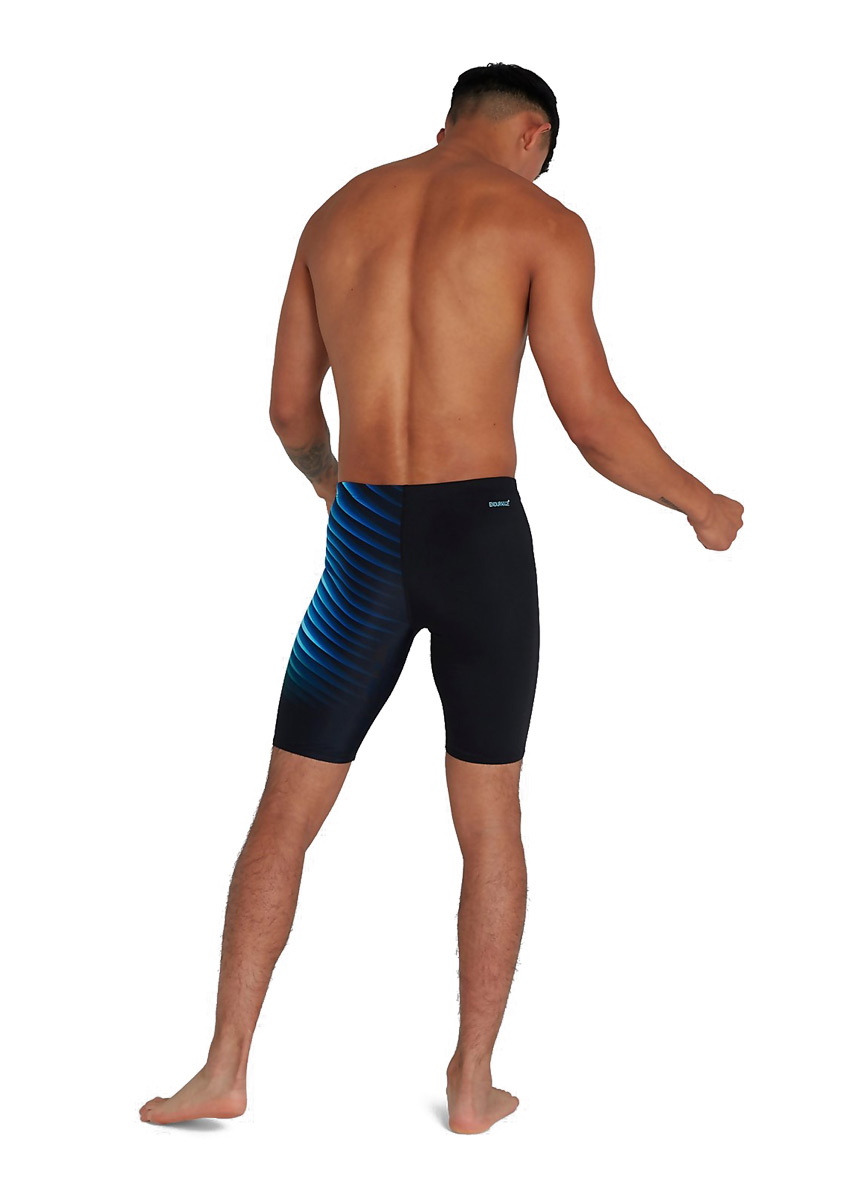 Speedo Mens Placement Jammer - Black / Light Adriatic-brand