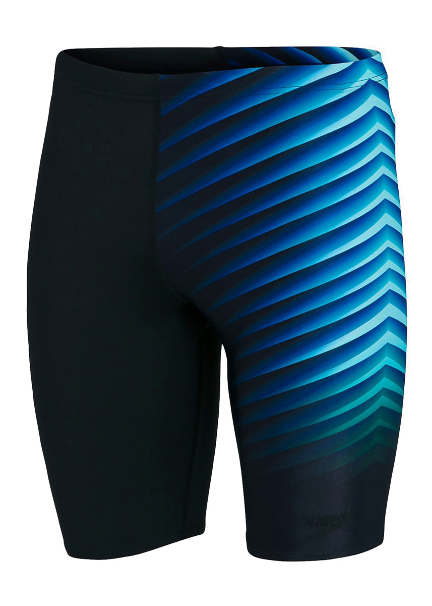 Speedo Mens Placement Jammer - Black / Light Adriatic-555406