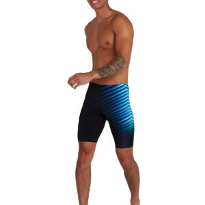 Speedo Mens Placement Jammer - Black / Light Adriatic-0
