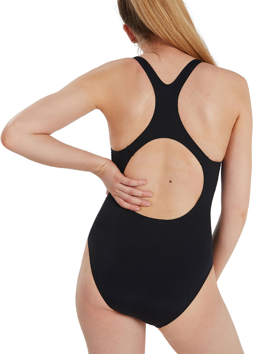 Speedo Women's Digital Placement Medalist Swimsuit - Black/Acid/Blue Flame-brand