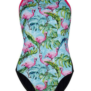 Phelps Flamingo Tie Back Swimsuit-0