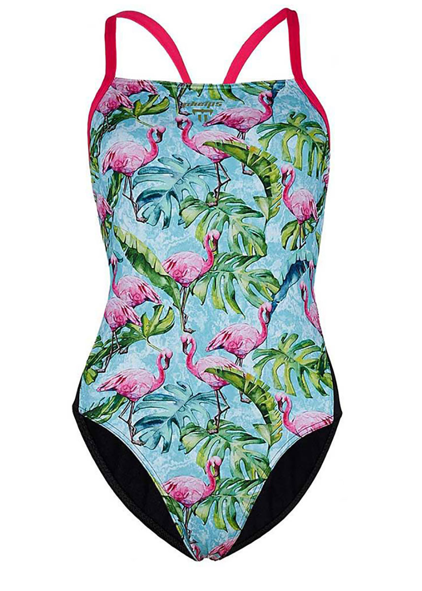 Phelps Flamingo Tie Back Swimsuit-0