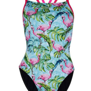 Phelps Female Flamingo Open Back Swimsuit-0