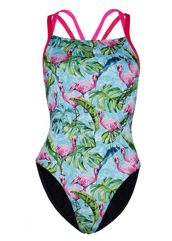 Phelps Female Flamingo Open Back Swimsuit-0