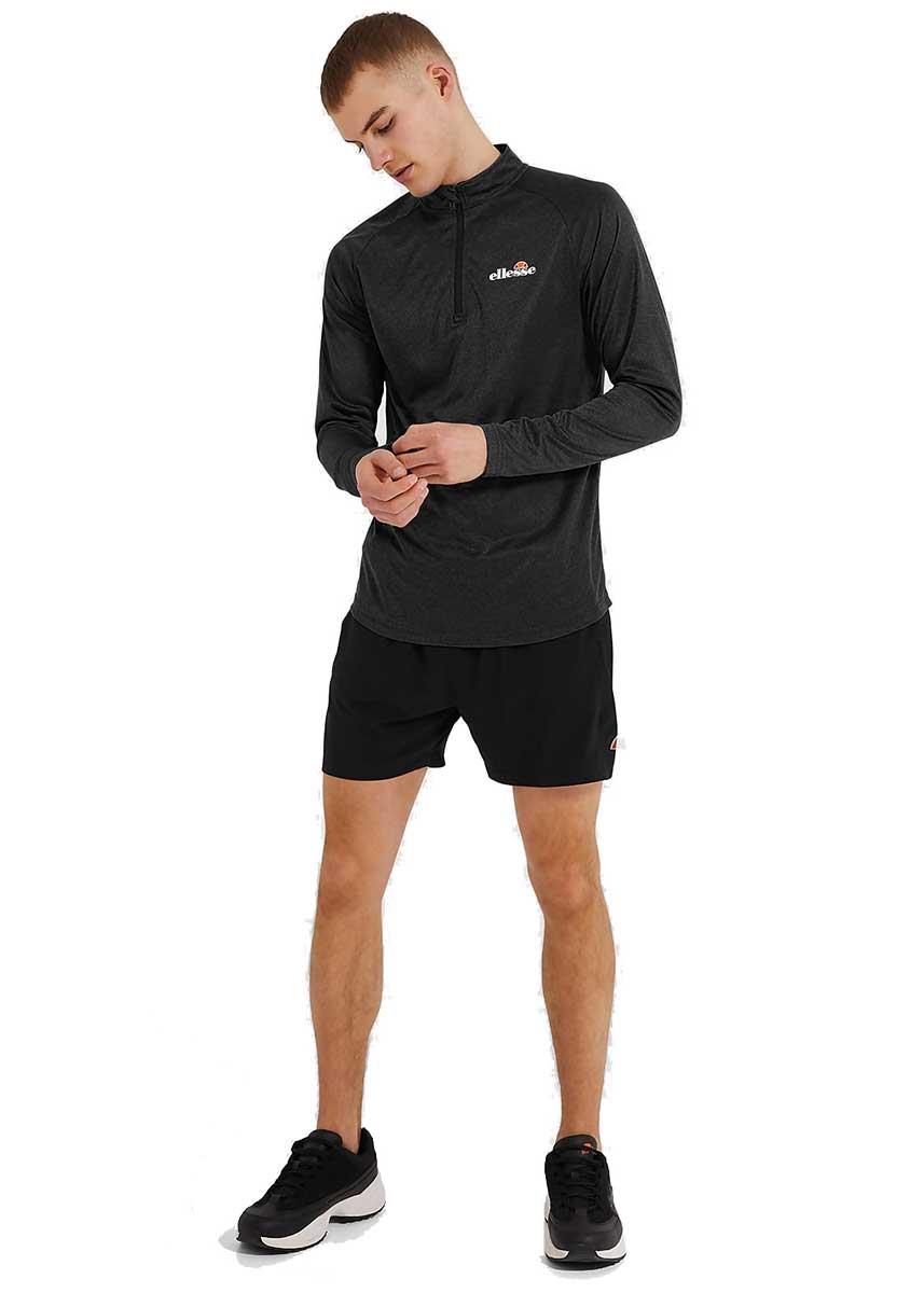 Ellesse Men's Bovaro 1/2 Zip Top - Black-555573