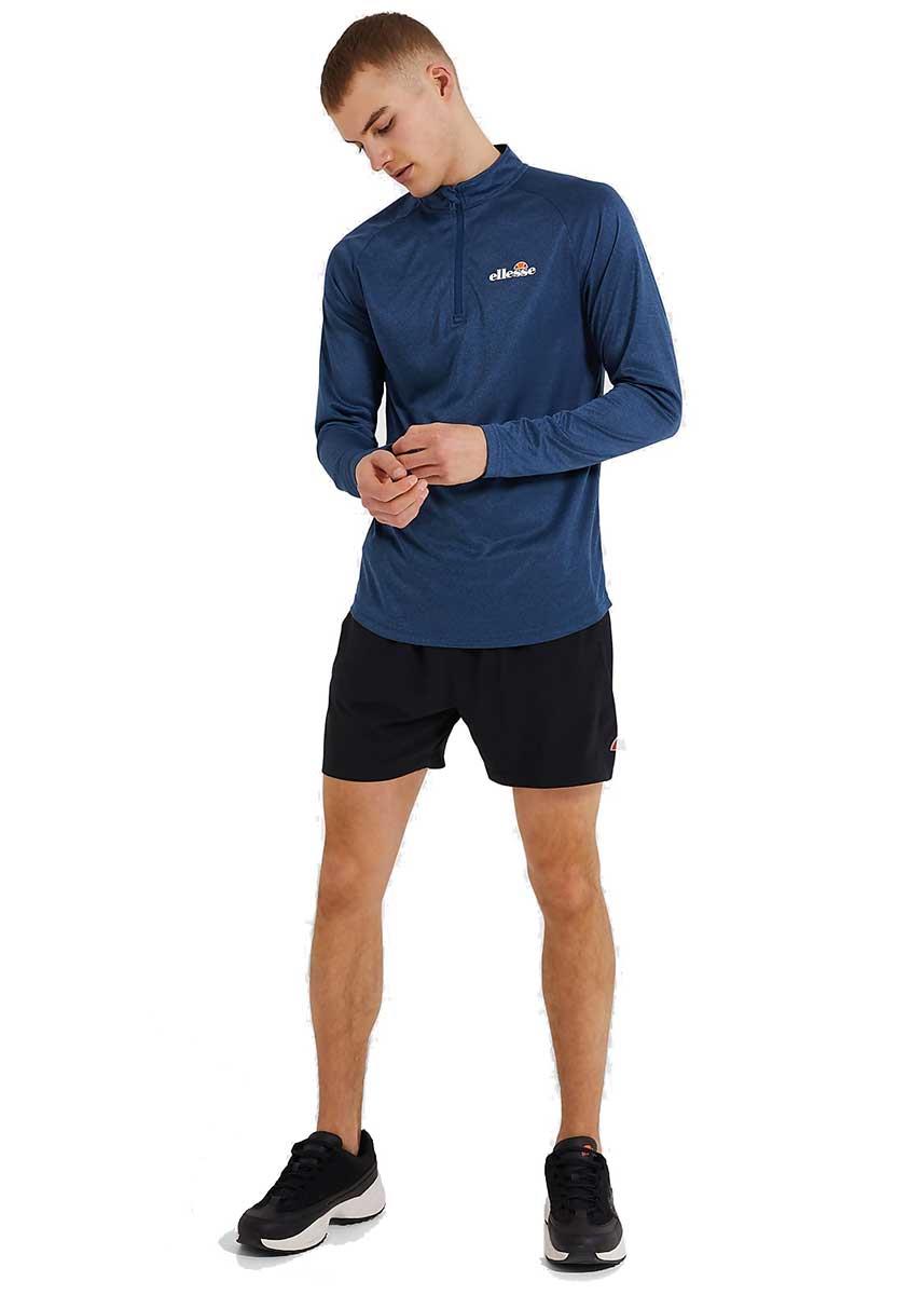 Ellesse Men's Bovaro 1/2 Zip Top - Navy Marl-555576