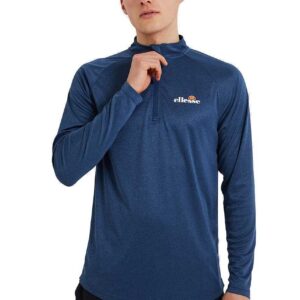 Ellesse Men's Bovaro 1/2 Zip Top - Navy Marl-0