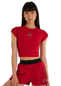 Ellesse Women's Arianne Crop T-Shirt - Dark Red