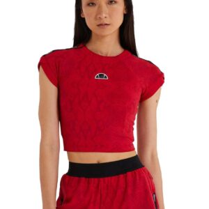 Ellesse Women's Arianne Crop T-Shirt - Dark Red-0