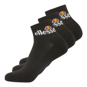 Ellesse Unisex Rallo 3 Pack Ankle Socks - Black-0