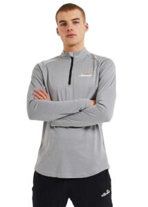 Ellesse Men's Bovaro 1/2 Zip Top - Grey Marl