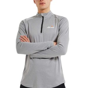 Ellesse Men's Bovaro 1/2 Zip Top - Grey Marl-0