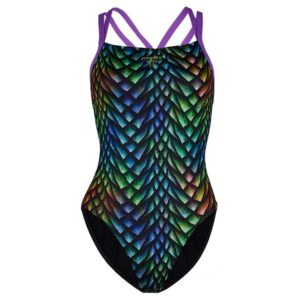 Phelps Female Peacock Open Back Swimsuit-0