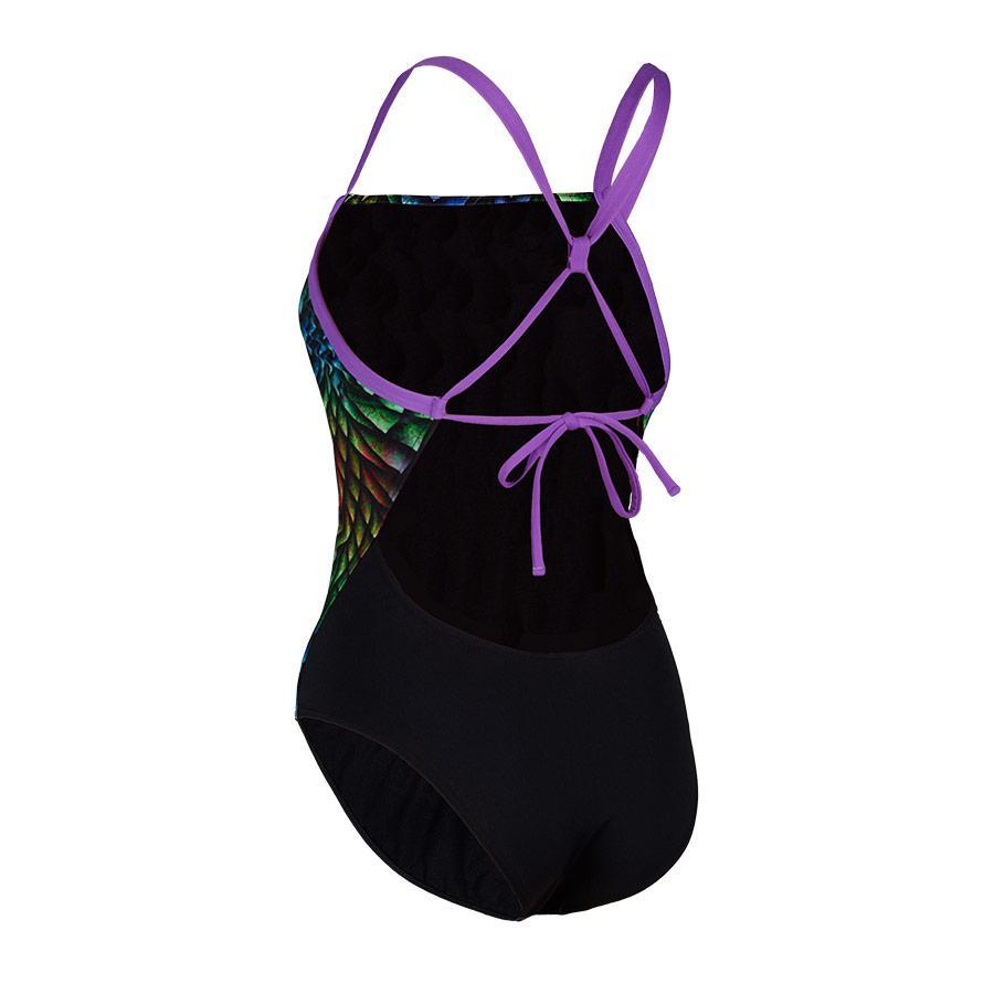 Phelps Female Peacock Tie Back Swimsuit-555252