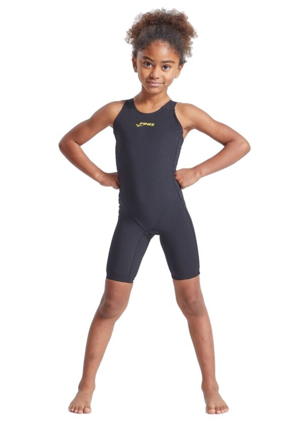 Finis Junior Girls Fuse Openback Kneeskin - Black-0