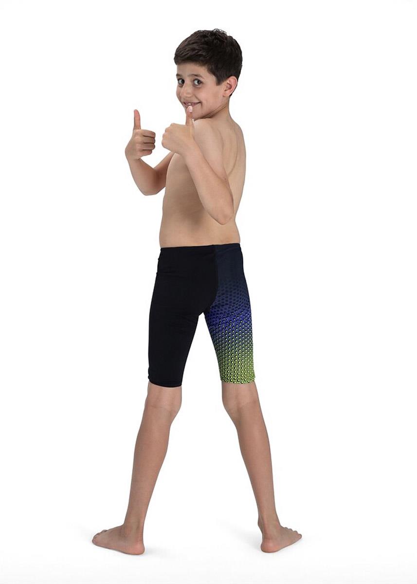Speedo Boy's Fastskin Junior Endurance+ High Waisted Jammer - Black / Violet-brand