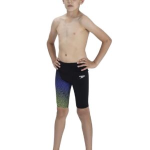 Speedo Boy's Fastskin Junior Endurance+ High Waisted Jammer - Black / Violet