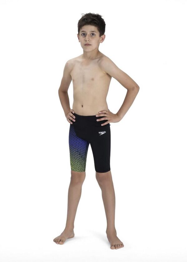 Speedo Boy's Fastskin Junior Endurance+ High Waisted Jammer - Black / Violet