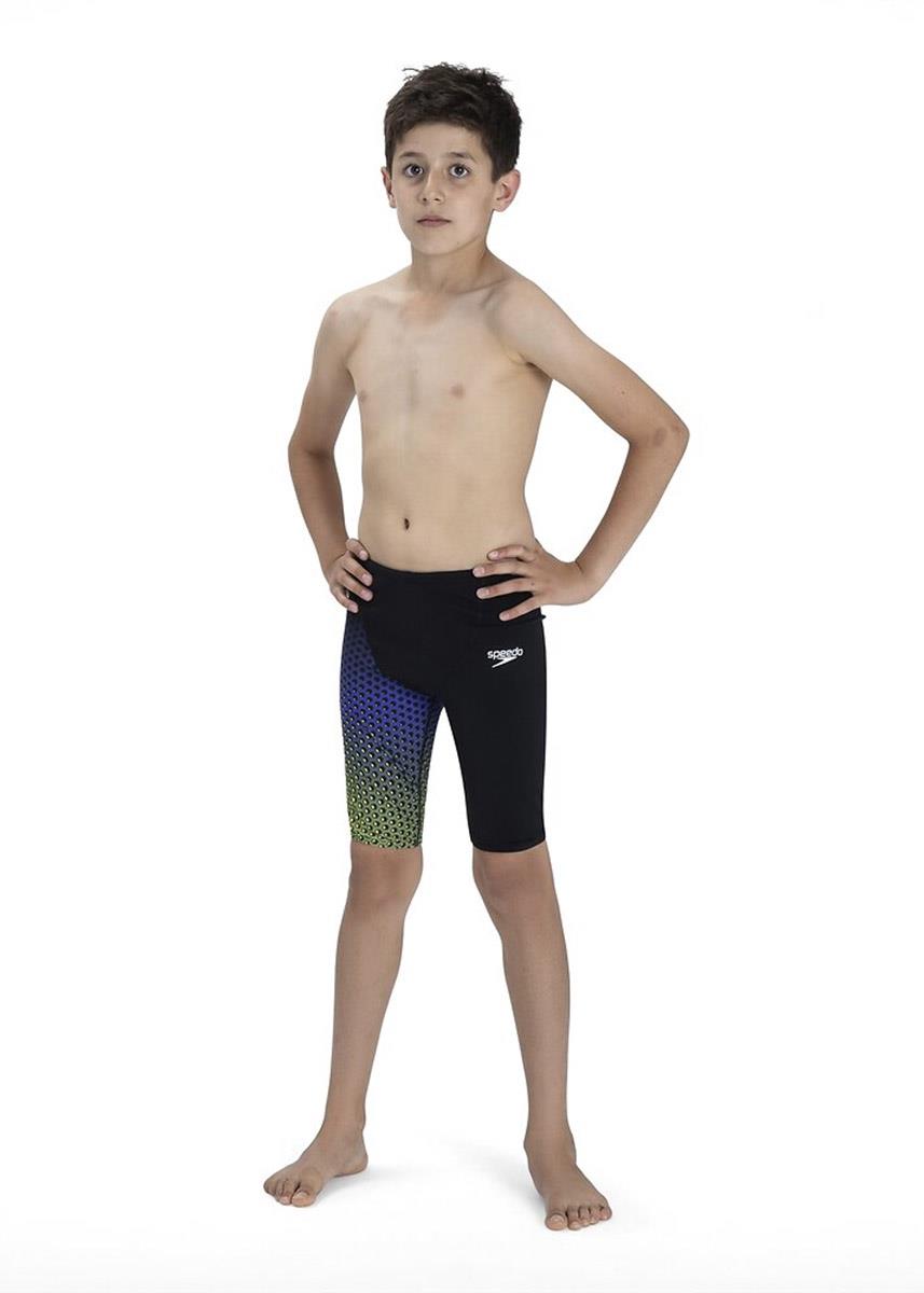 Speedo Boy's Fastskin Junior Endurance+ High Waisted Jammer - Black / Violet