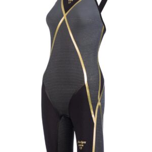 Phelps Women's Matrix Closed Back Kneesuit - Black/ Grey-0