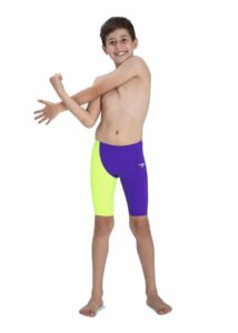 Speedo Boy's Fastskin Junior Endurance+ High Waisted Jammer - Violet / Fluo Yellow