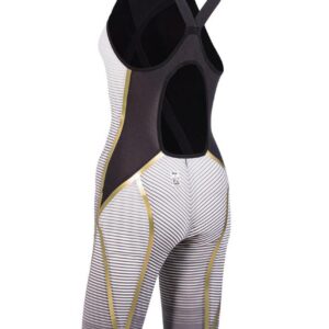 Phelps Women’s Matrix Open Back Kneesuit – Black/ White
