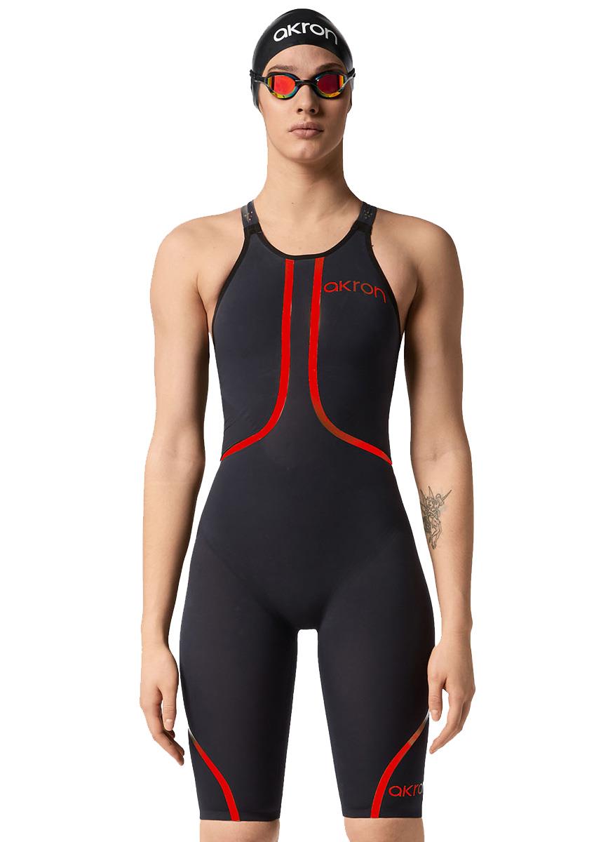 Akron Women's Limited Edition Venom Red Line Closedback Kneeskin-Front view