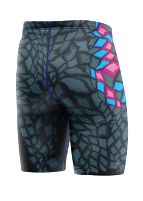 Turbo Men’s Full Printed Crystal Jammer- Grey