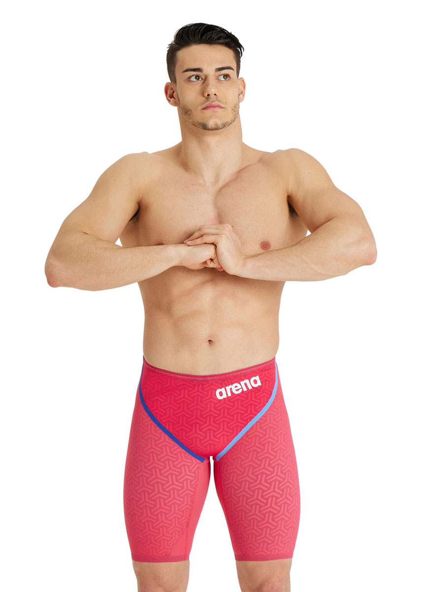 Arena Powerskin Carbon Glide Jammer - Raspberry Red