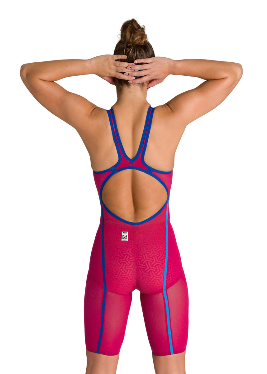 Arena Powerskin Carbon Glide Openback Kneesuit - Raspberry Red-brand