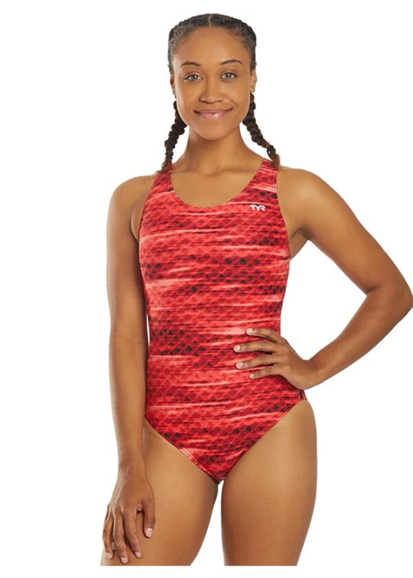 TYR Castaway Maxfit Swimsuit - Red-0
