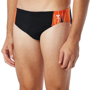 TYR Phoenix Splice Racer Briefs - Black/ Orange-0