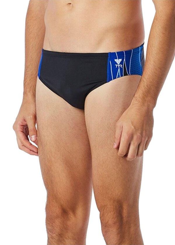 TYR Phoenix Splice Racer Briefs - Black/ Blue