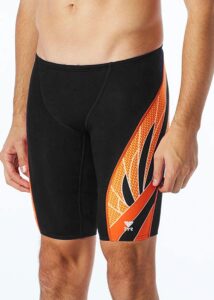 TYR Men's Phoenix Splice Jammer - Black/ Orange