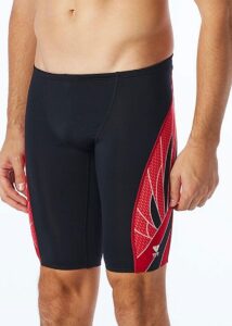 TYR Men's Phoenix Splice Jammer - Black/ Red