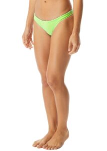 TYR Women's Solid Micro Bikini Bottom - Fluo Yellow/ Black