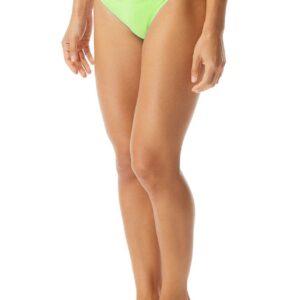 TYR Women's Solid Micro Bikini Bottom - Fluo Yellow/ Black-0