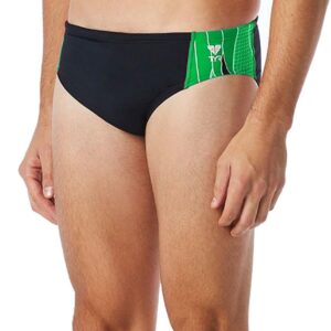 TYR Phoenix Splice Racer Briefs - Black/ Green-0