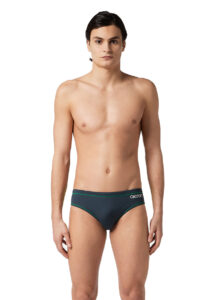 Akron Men's Addison Evo Bicolour Brief - Grey/ Neon Green