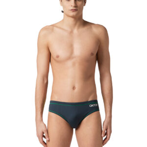 Akron Men's Addison Evo Bicolour Brief - Grey/ Neon Green-0