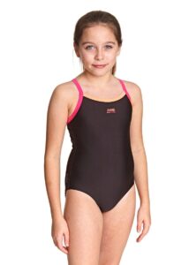 Zoggs Girl's Kerrawa Strikeback Swimsuit - Black