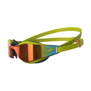 Speedo Fastskin Hyper Elite Mirror Goggles - Atomic Lime/ Salso/ Orange Gold-0