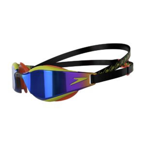 Speedo Fastskin Hyper Elite Mirror Junior Goggles - Black/ Salso/ Atomic/ Sapphire-0
