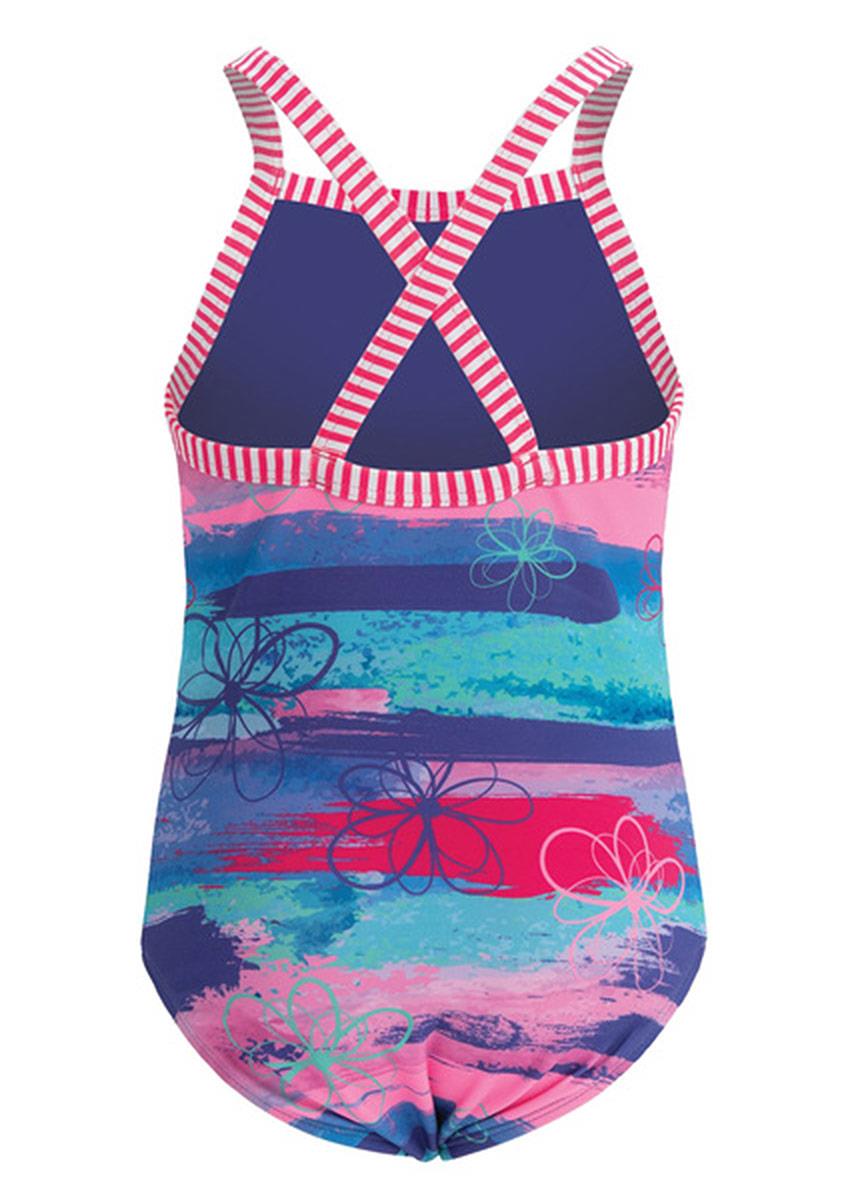 Dolfin Girl's Surfs Up Print Keyhole Swimsuit-brand