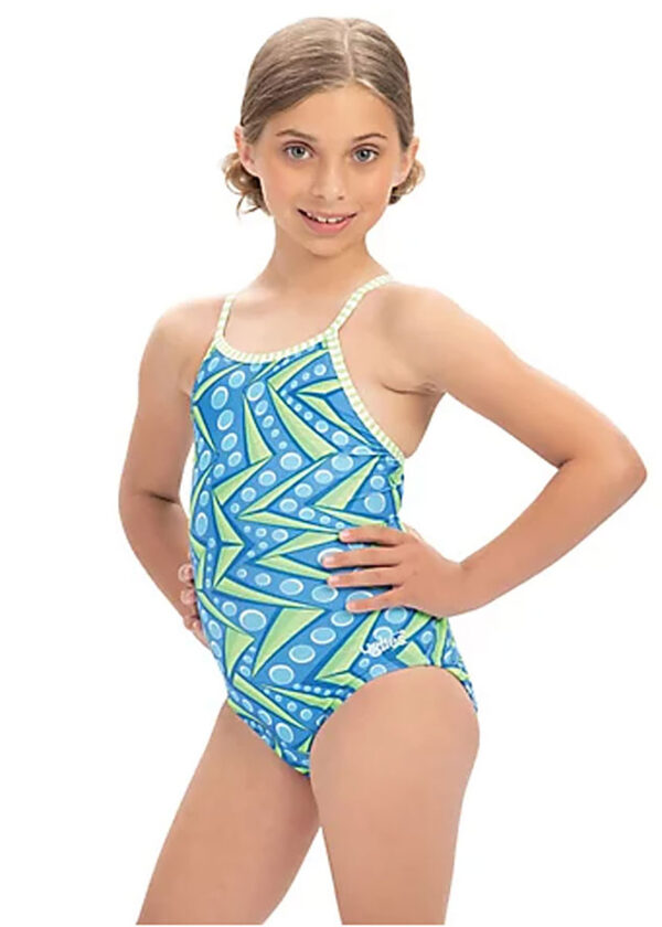 Dolfin Girl's Zenon Print Keyhole Swimsuit-0