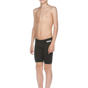 Arena Boy's Solid Jammer - Black/ White-0