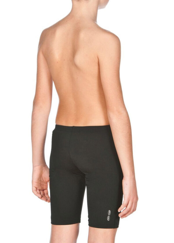 Arena Boy’s Solid Jammer – Black/ White