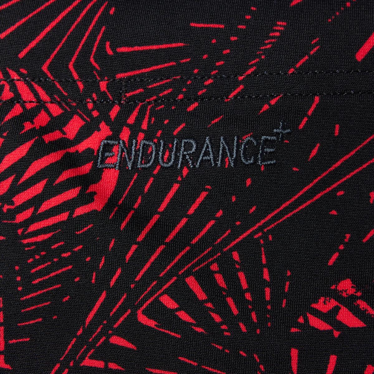 Speedo Allover V-Cut Jammer - Black/ Lava Red-560460