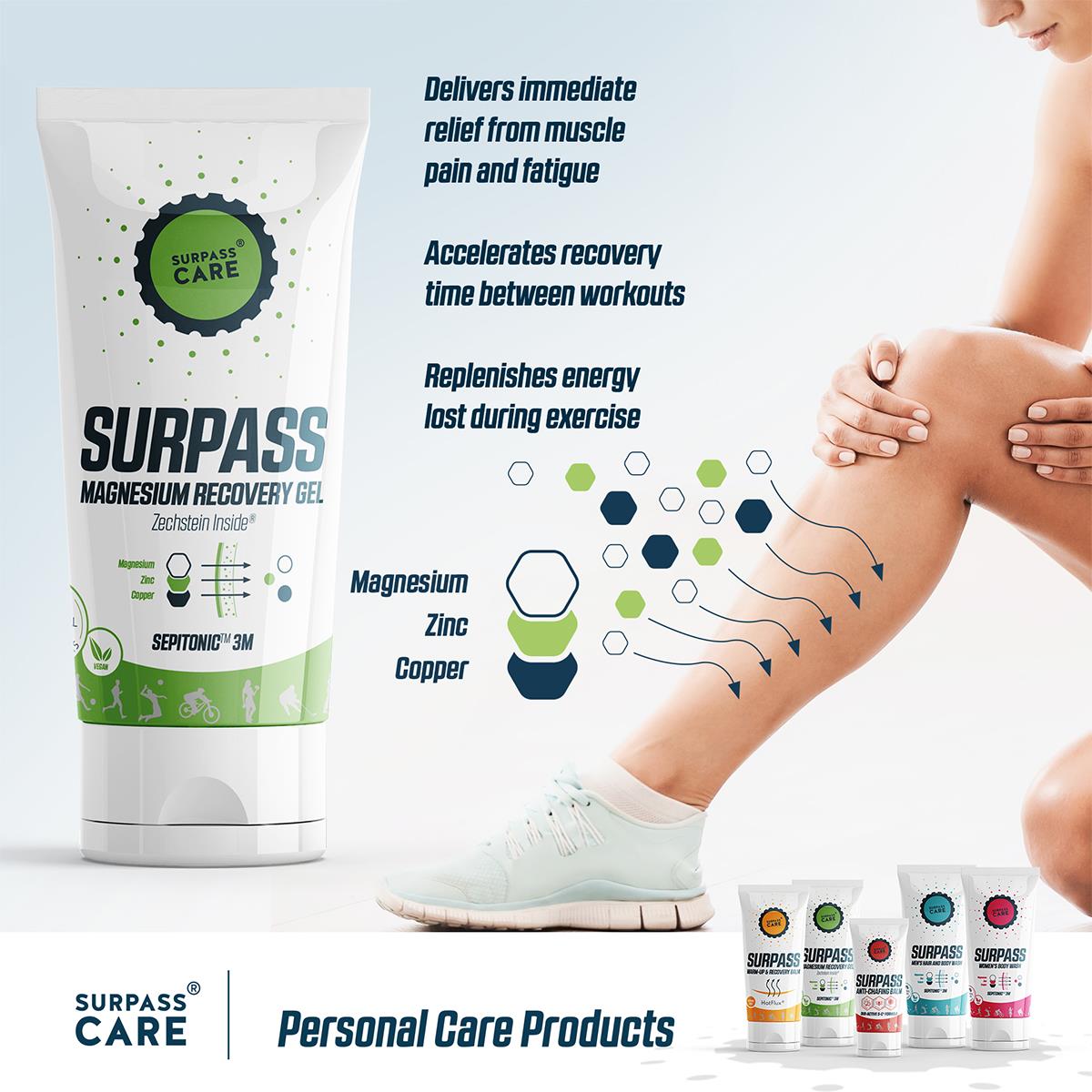 Surpass Care Magnesium Recovery Gel - 200ml-561295